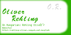 oliver rehling business card